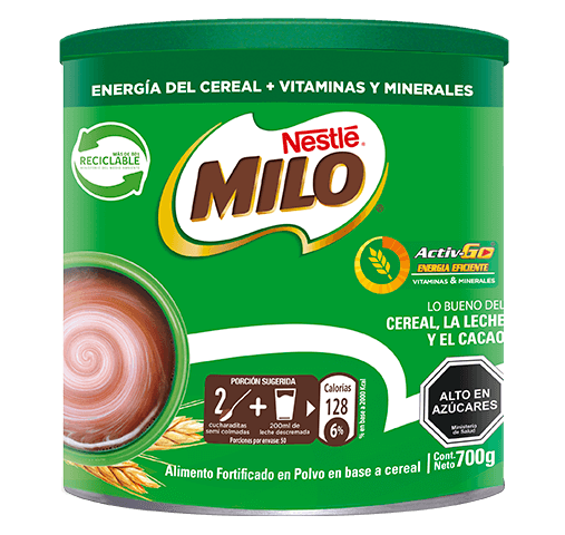 Milo en tarro 700 gr en polvo