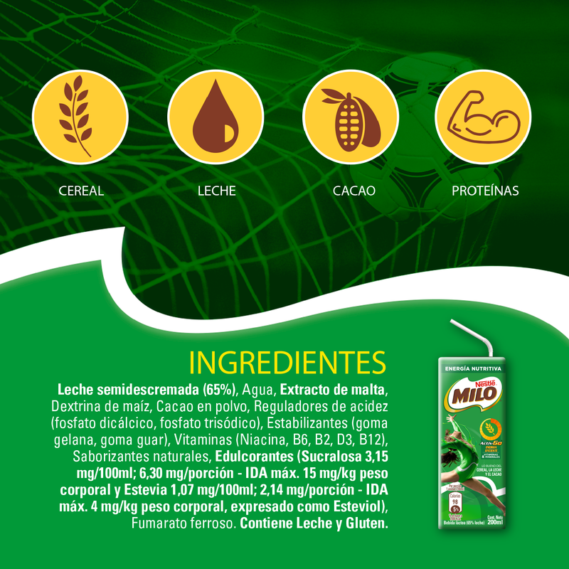 MILO en cajita: Leche Milo 200 ml